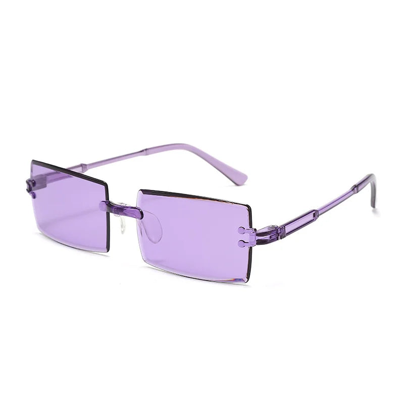 Cat Eye Sunglasses Women Retro Rimless