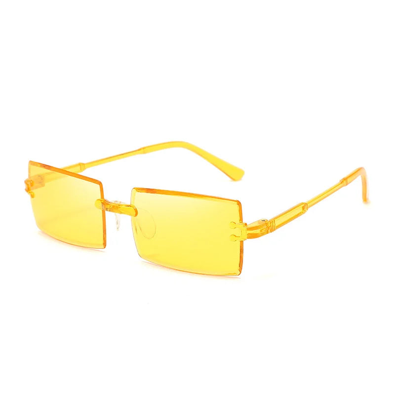 Cat Eye Sunglasses Women Retro Rimless