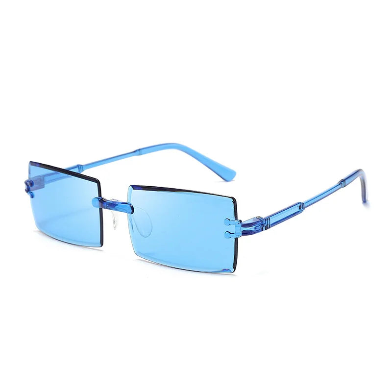 Cat Eye Sunglasses Women Retro Rimless