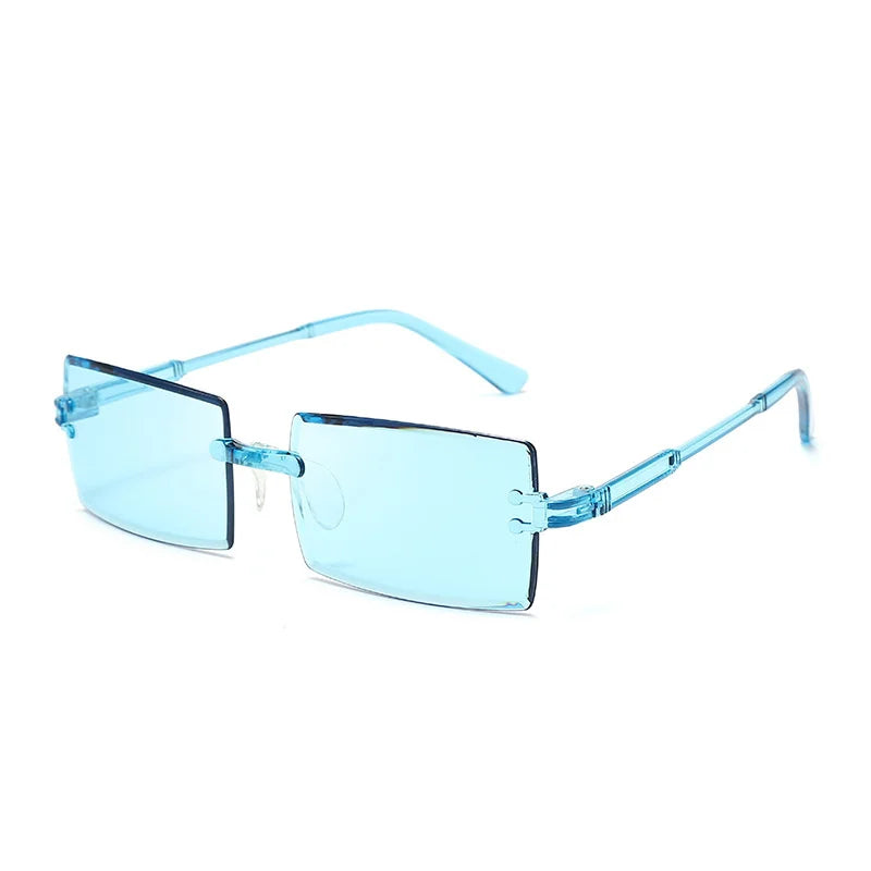 Cat Eye Sunglasses Women Retro Rimless